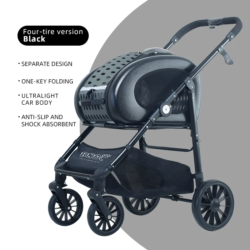 Dog Stroller Pet for Small Dogs 2dogs One Hand Quick Fold Aluminum Alloy Frame Medium Pets 1005010555640357