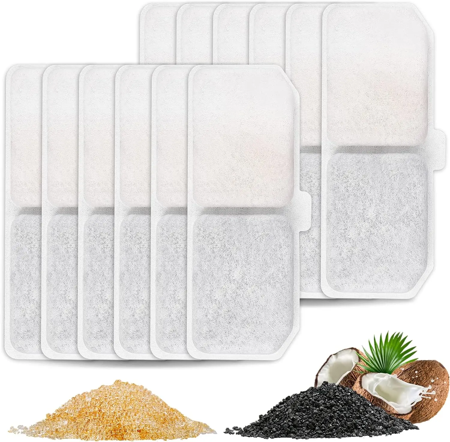Cat Water Fountain Filter Multiple Filtration Pet Replacement Filter 4 Packs 1005010565679506