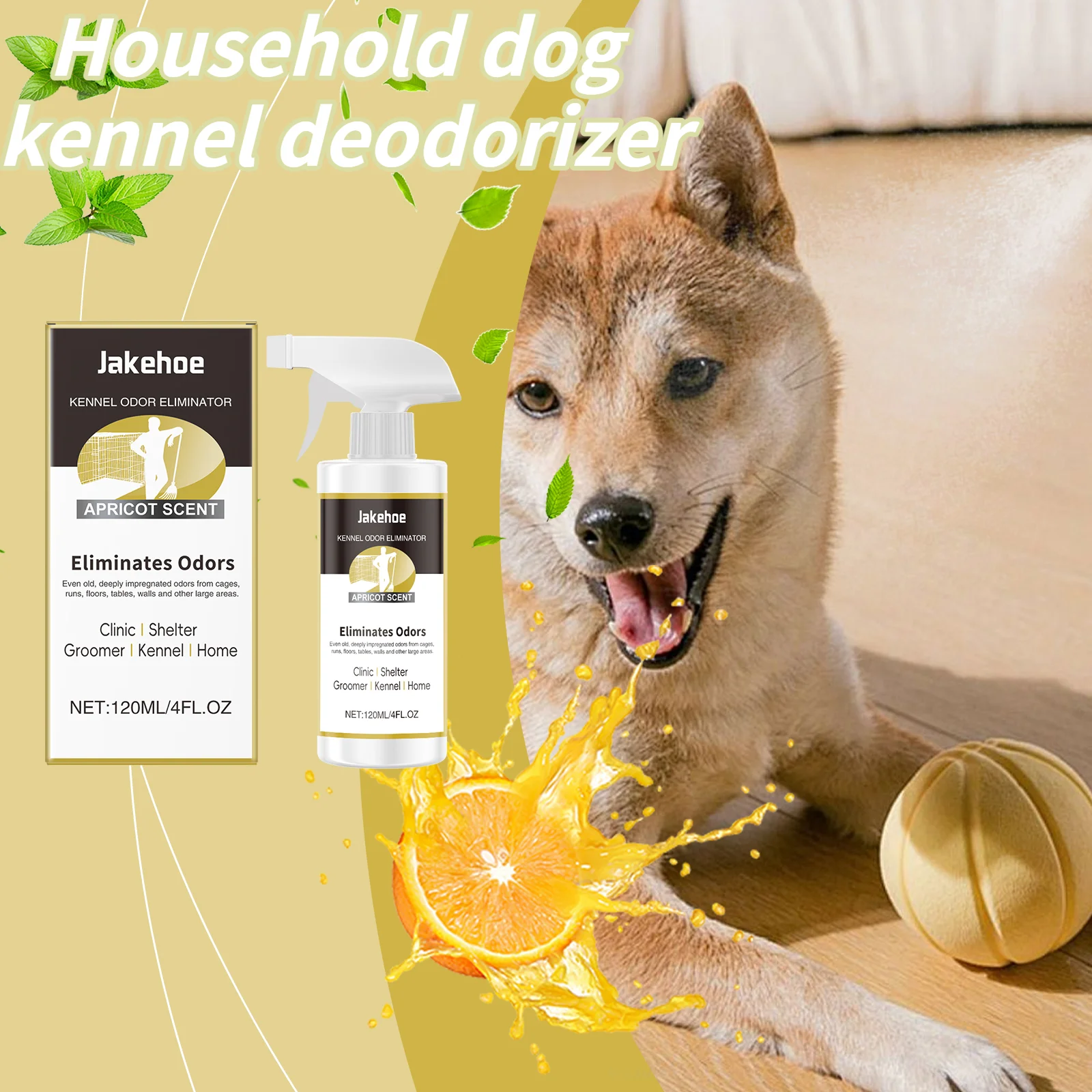 Dog Kennel Deodorizer Household Pet Cage Dog Bed and Cat Bed Odor Cleaner for Daily Use Gentle 1005010569750549