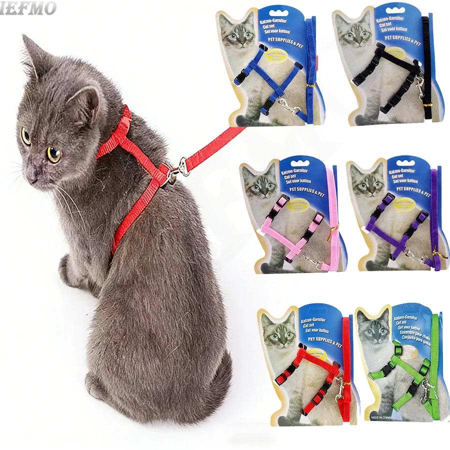 Cat Chest Strap Simple Design Traction Rope Set Escape-Proof Harness High-Quality Nylon Material 1005010573198157