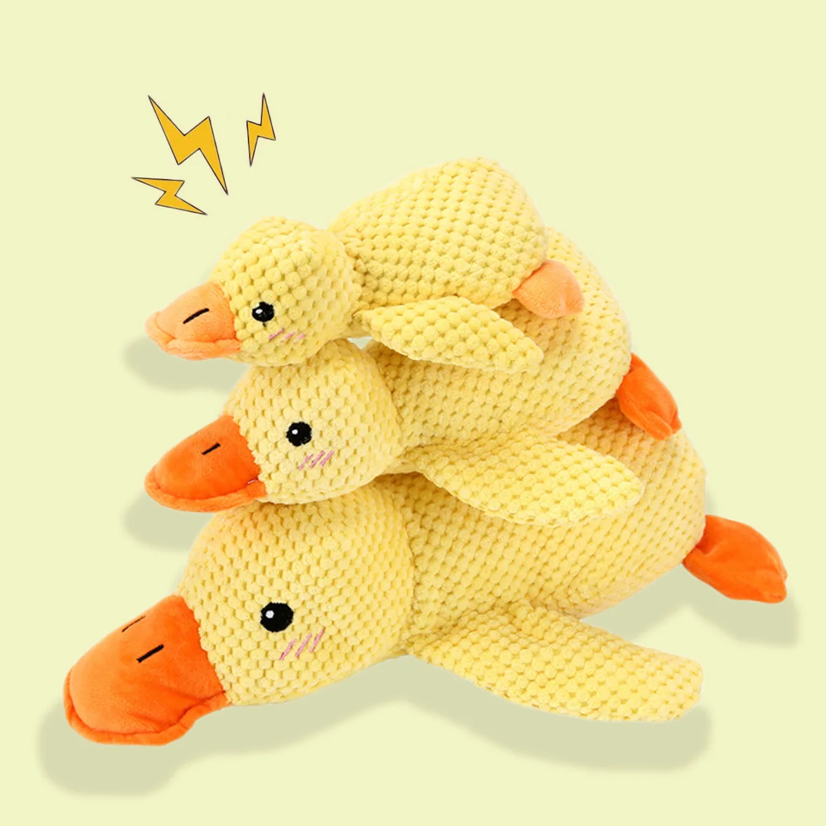 Squeaky Pet Plush Toy Soft Companion Sleeping Duck Toys Durable Chew Resistant for Play & Training 1005010577794363