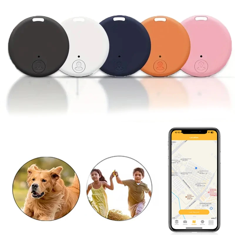 Mini GPS Bluetooth 5.0 Tracker Anti-Lost Device Round Pet Dog Cat Kids Bag Wallet Tracking Smart 1005010580060345