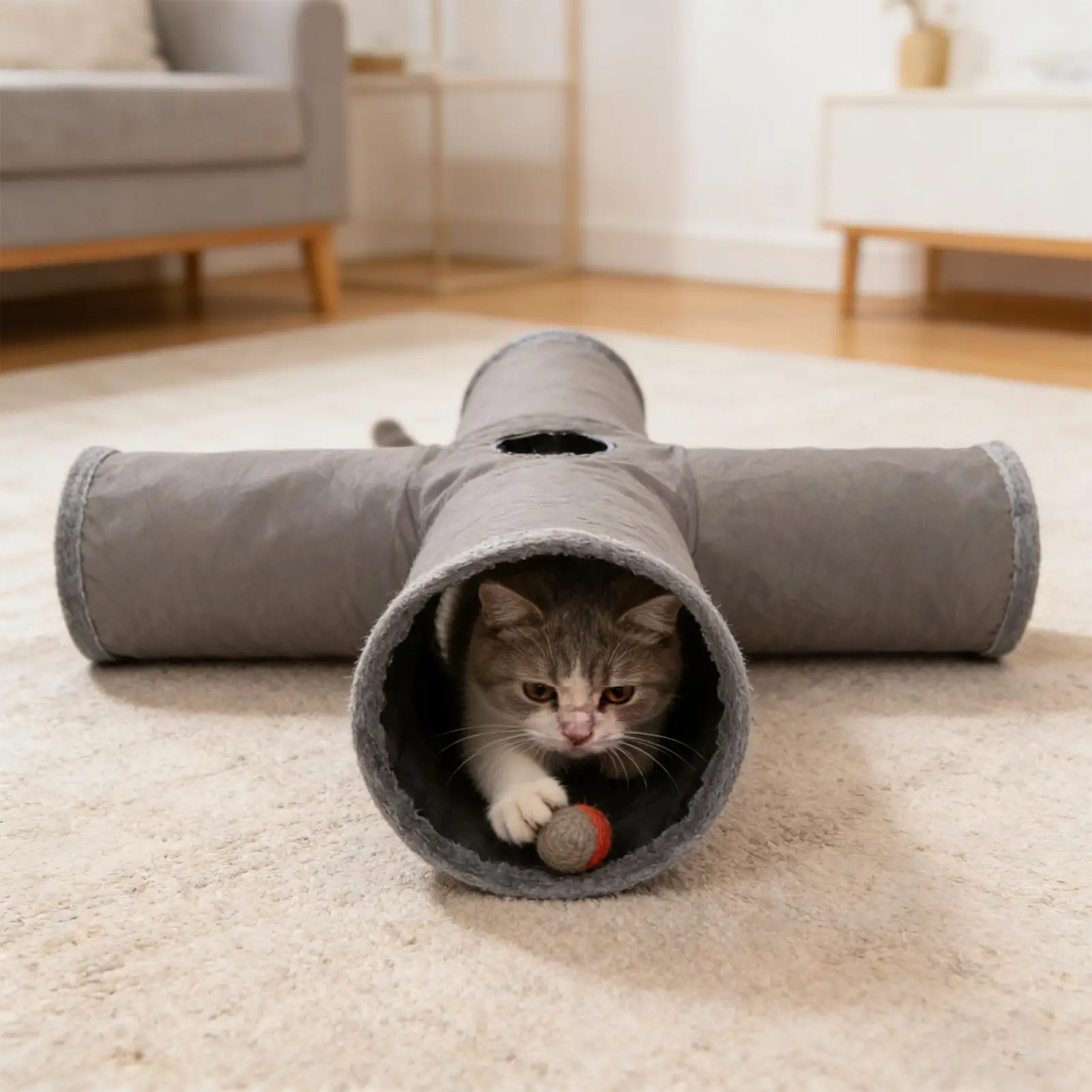 Tunnels for Indoor Cats Maze Puzzle Interactive Foldable Flexible Cat Play Tunnel Kitten Pet 1005010581847287