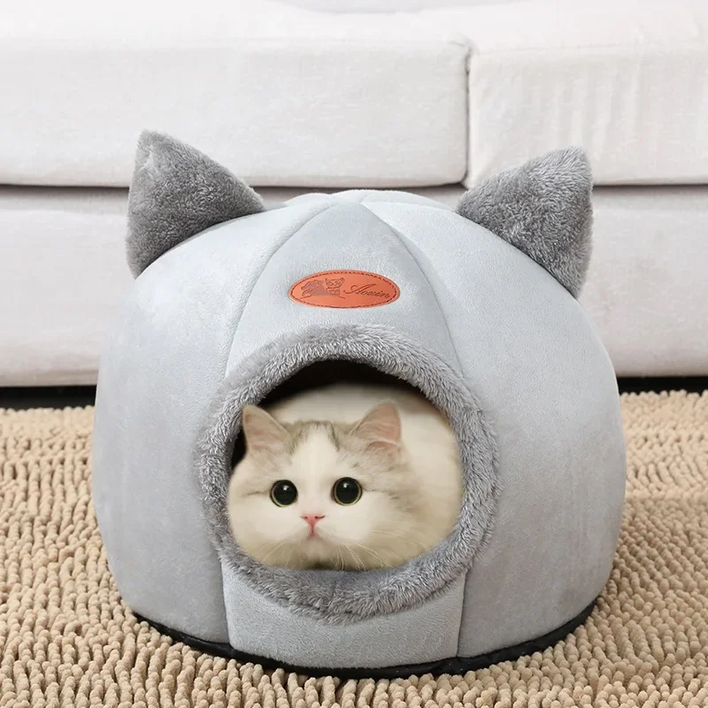 New Deep Sleep Comfort in Winter Cat Bed Iittle Mat Basket Small Dog House Products Pets Tent Cozy 1005010586008572