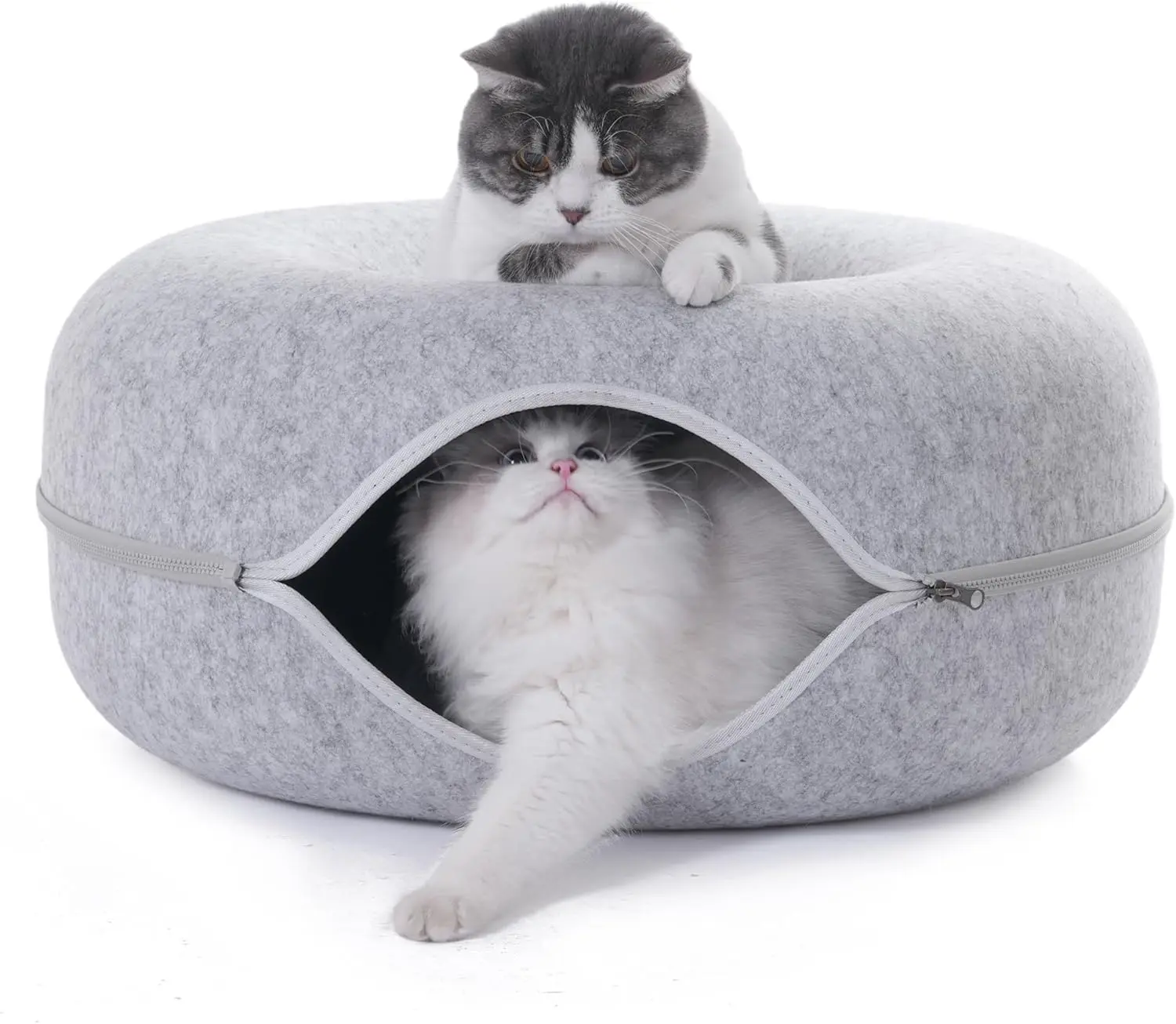 Donut Pet Cat Tunnel Interactive Play Toy Bed Dual Use Ferrets Rabbit Tunnels Indoor Toys Cats 1005010591342736