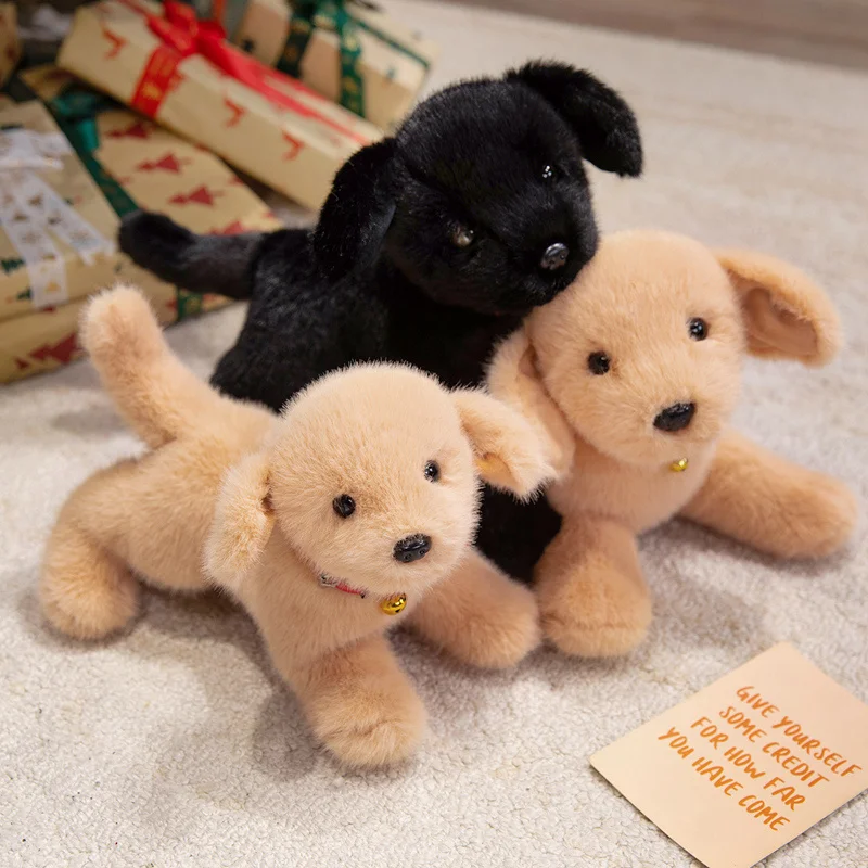 Simulation Labrador Dog Plush Toy Golden Retriever Stuffed Puppy Doll Cuddly Pillow Christmas 1005010593161914