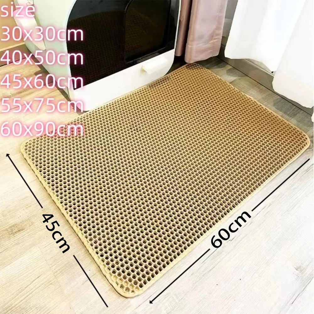 Large Size Cat Litter Mat Eva Double Layer Waterproof Pet Litter Box Mat Pet Toilet 1005010597261286
