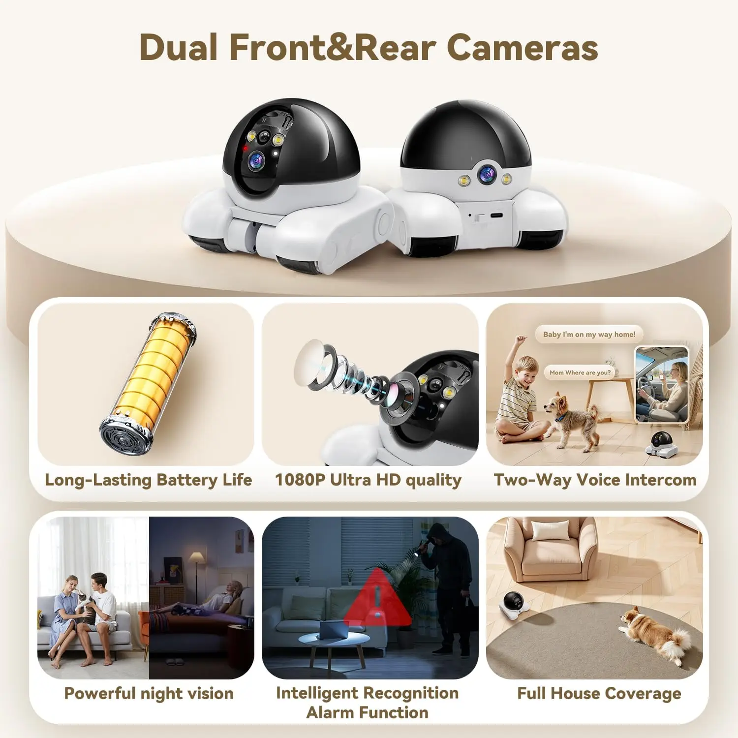 Pet Surveillance Cam Era, 360° Robot Came Ra, Baby Pet Camer A, Bidirectional Dialogue 1005010597497034