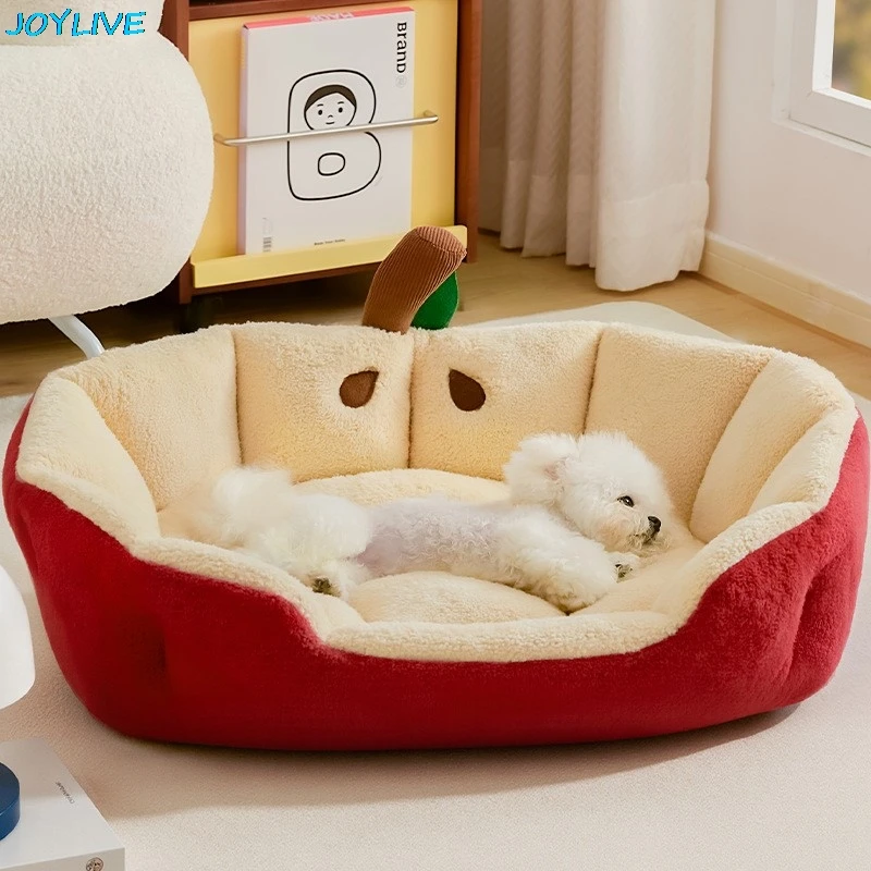 Joylive Cute Apple Shaped Dog Nest Cat Nest Four Seasons Universal Small Dog Bed Sofa 1005010617348017