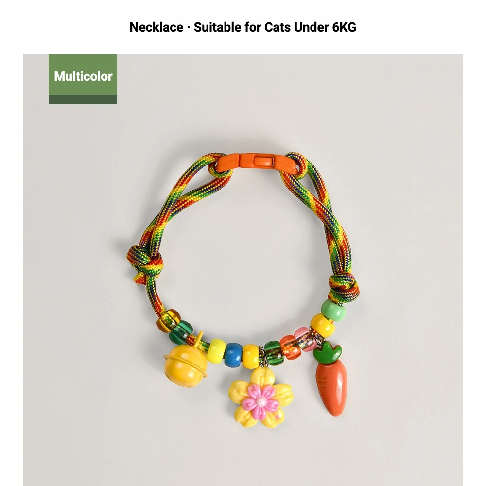Pet Collar Neckband with Paw Print Charm Adjustable Cute Cat Dog Colorful Lightweight Bell 1005010625439320
