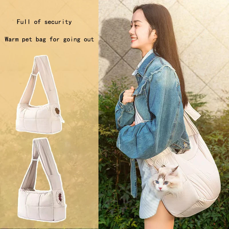 Warm Cat Carrier Bag with Head Exposure Outdoor Use Handbag Shoulder Must-Have for Cats and Dogs 1005010627225516
