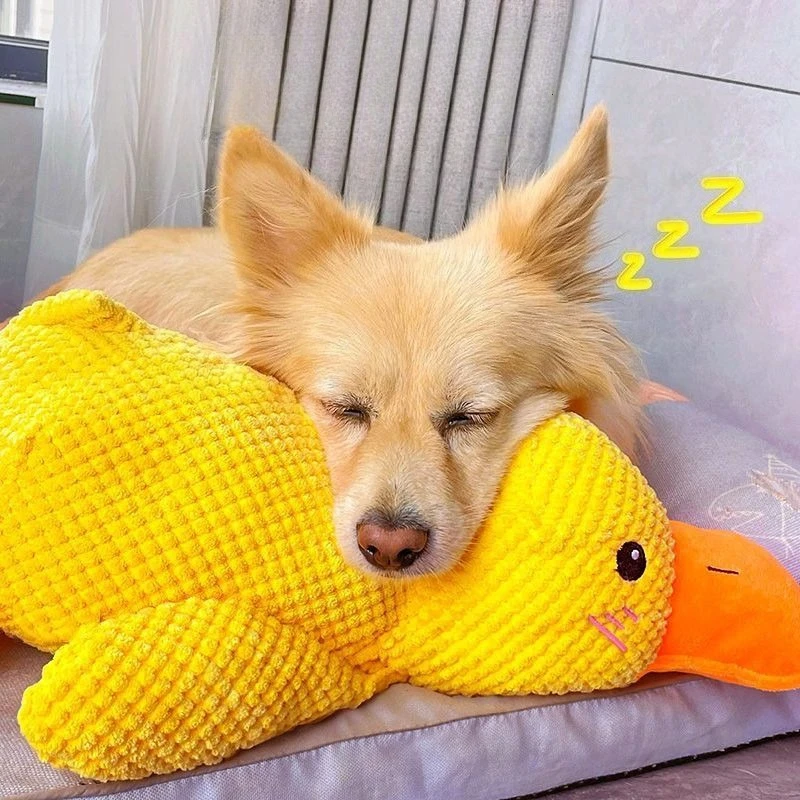 Bite Resistant Plush Dog Toy Duck Shape Interactive Chew Proof Teeth Cleaning Boredom Relief 1005010627928933