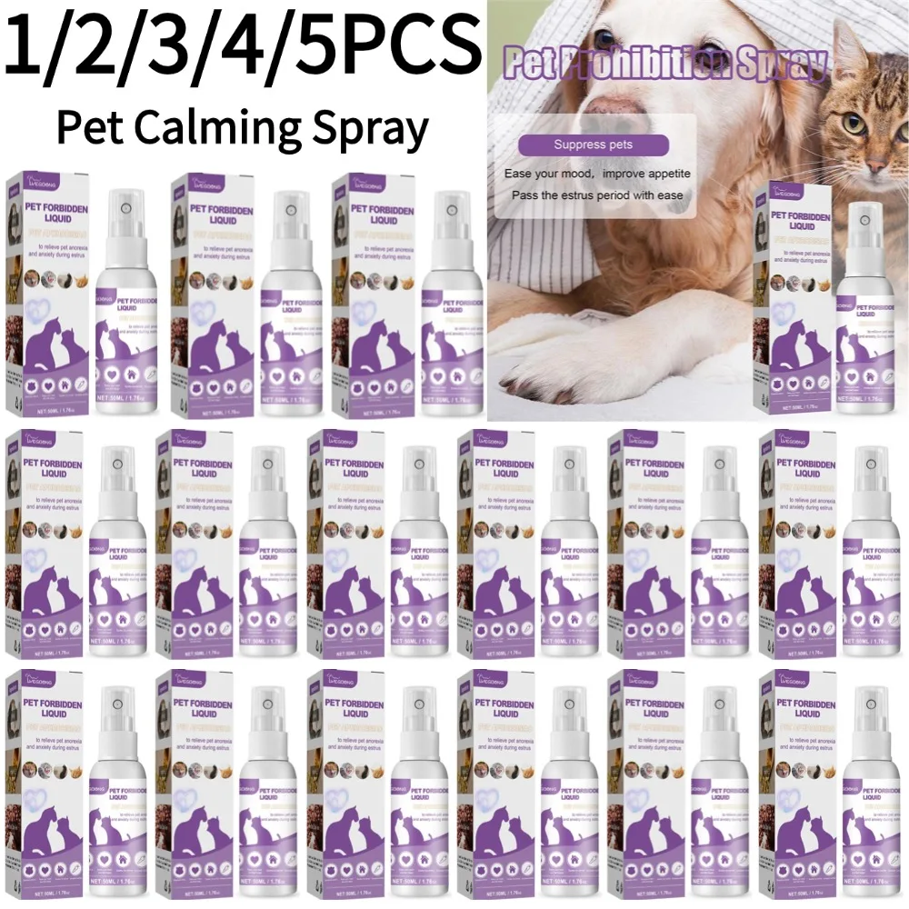 5PCS Pet Calming Spray Supplies Pets Pheromone Improve Estrus Agitation Anxiety Relief Cat Dog 1005010638422072