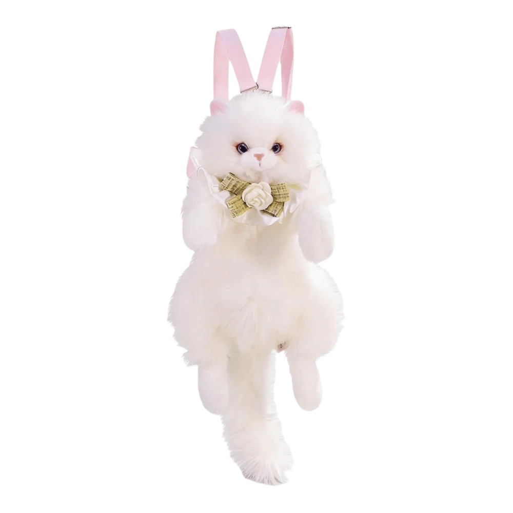 New Realistic Cat Simulated Puppet Cat Backpack Soft Fluffy Cute Cartoon Shoulder Bag 1005010645205100
