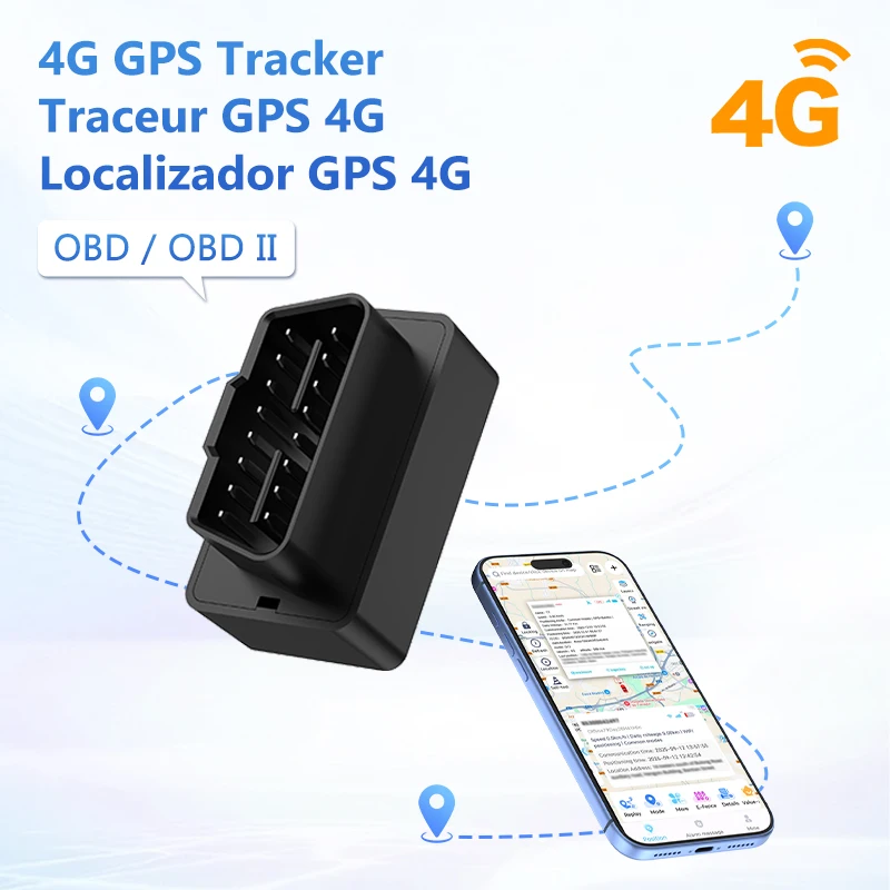 GPS OBD Car Tracker Plug Play OBD II GPS Tracker OBD2 Car GPS Tracking Device Vehicle GPS (4G) 1005010650182485
