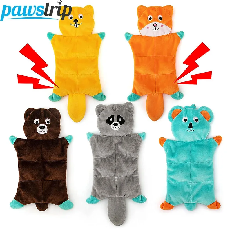 Animal-Shaped Dog Squeaky Toy Bite-Resistant Plush Pet Toys for Small Medium Dogs Interactive Puppy 1005010652488895