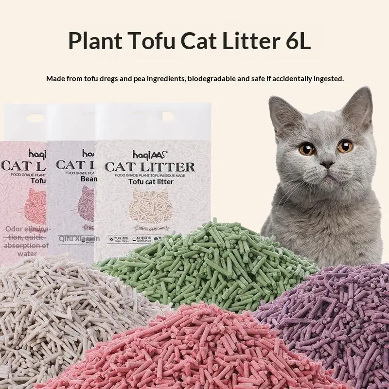 Original Plant Tofu Cat Litter 6L Green Tea Mixed Plant Fast Clumping Pet Supplies 1005010652855767