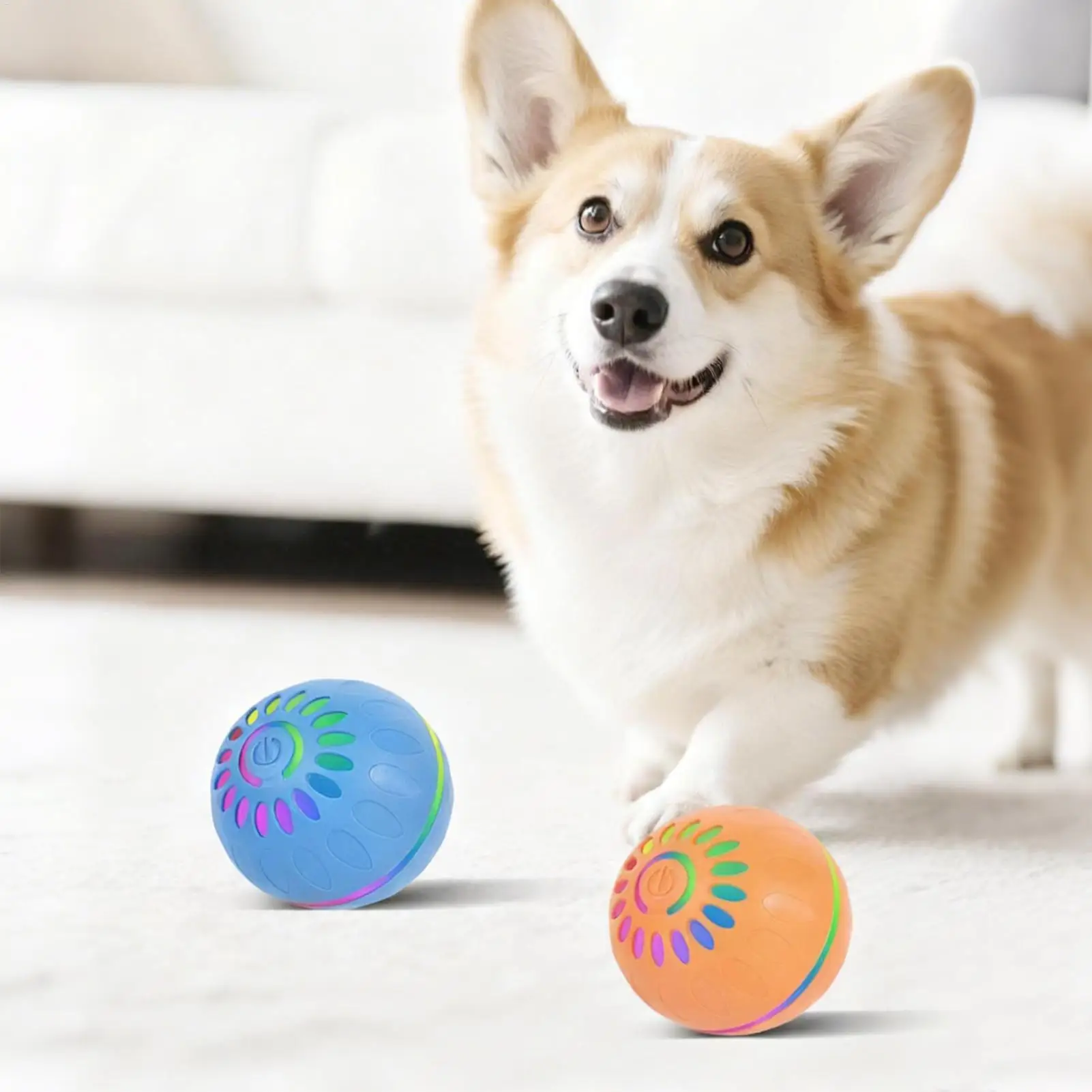 Dog Toy Ball Interactive Rolling Ball Auto Moving Two Modes Rechargeable Automatic Ball Pet 1005010661223651