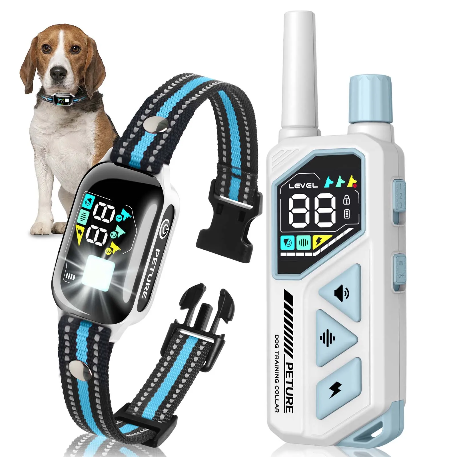Dog Shock Collar with Remote 3300FT Training Collar IP67 Waterproof 5 Modes E-Collar with Security 1005010693938811
