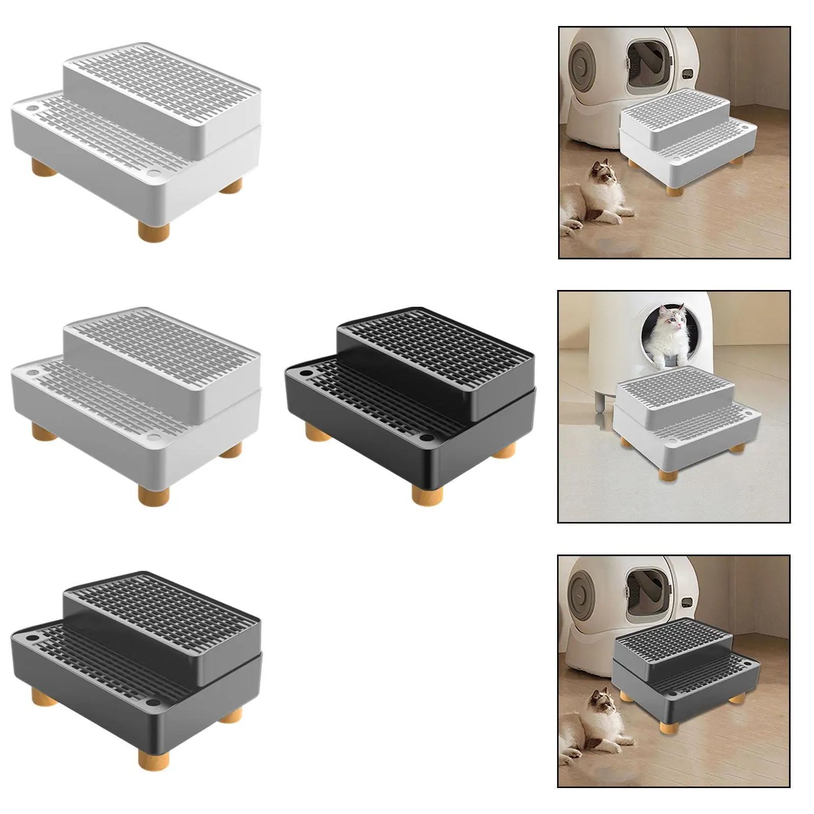 Cat Litter Step Ramp Leakproof Footboard Double Layer Non Slip Removable Pad for Cat Condo 1005010696784282