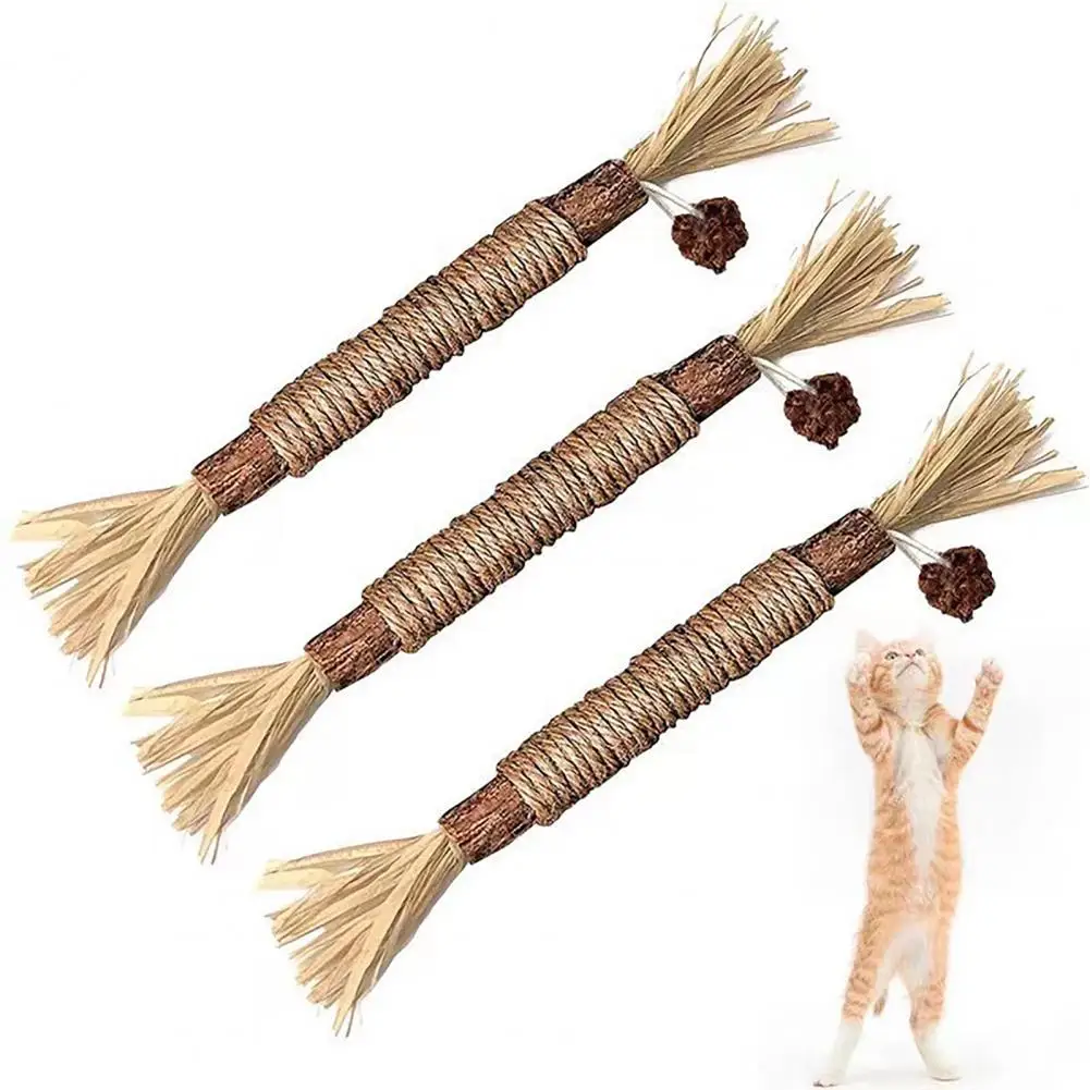 Cat Chew Toys Dental Cat Toys Natural Silvervine Sticks Dental Toys for Indoor Kittens 1005010734706040