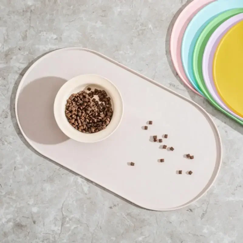 Cat Feeding Mat with Non-Slip Waterproof Design Pet Food Compatible Cat/Dog Bowls Multipet 1005010738546637