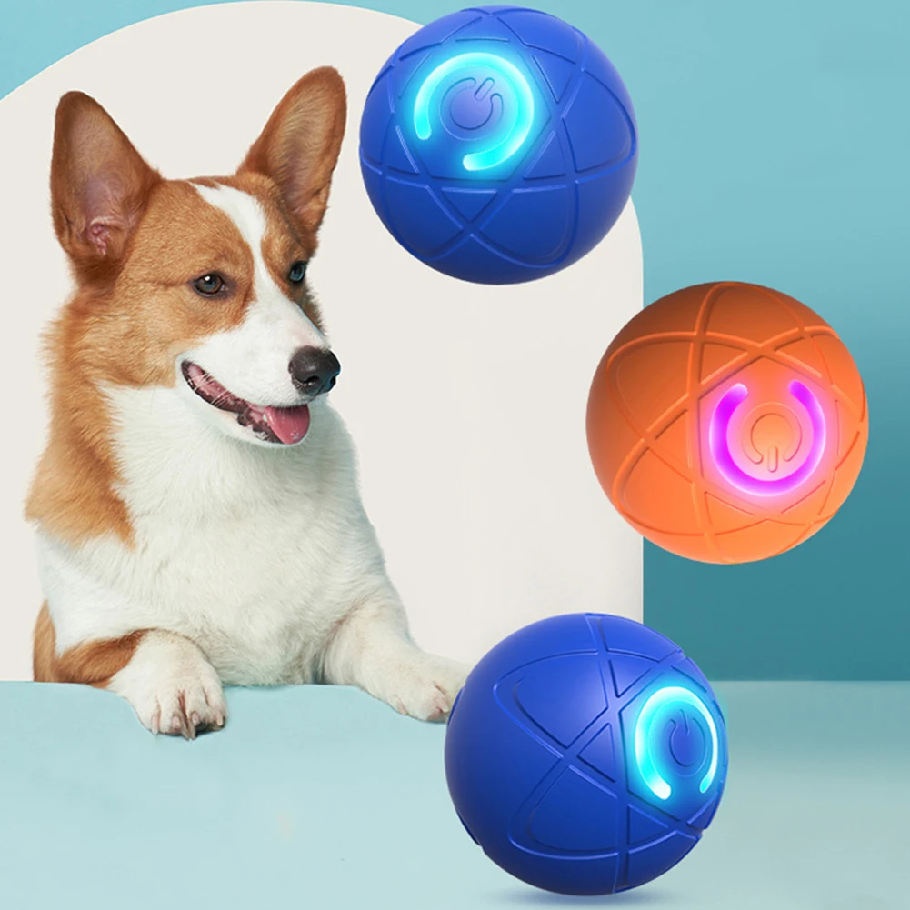 Smart Interactive Dog Ball: Auto Rolling & Moving Electric Toy with LED Lights 1005010741775404