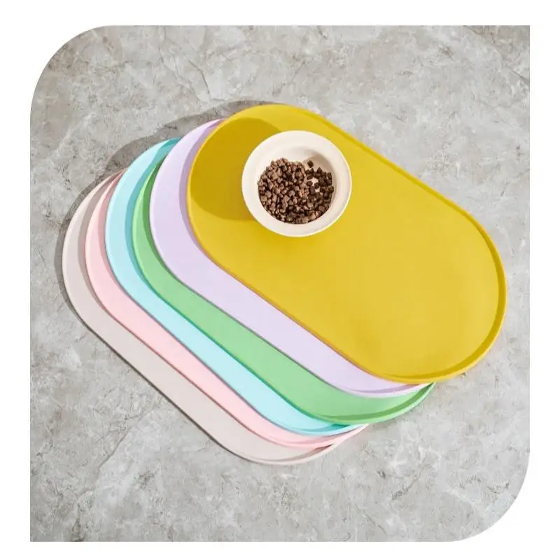 Cat Feeding Mat with Non-Slip Waterproof Design Pet Food Mat Compatible with Cat/Dog Bowls Multipet 1005010756068219
