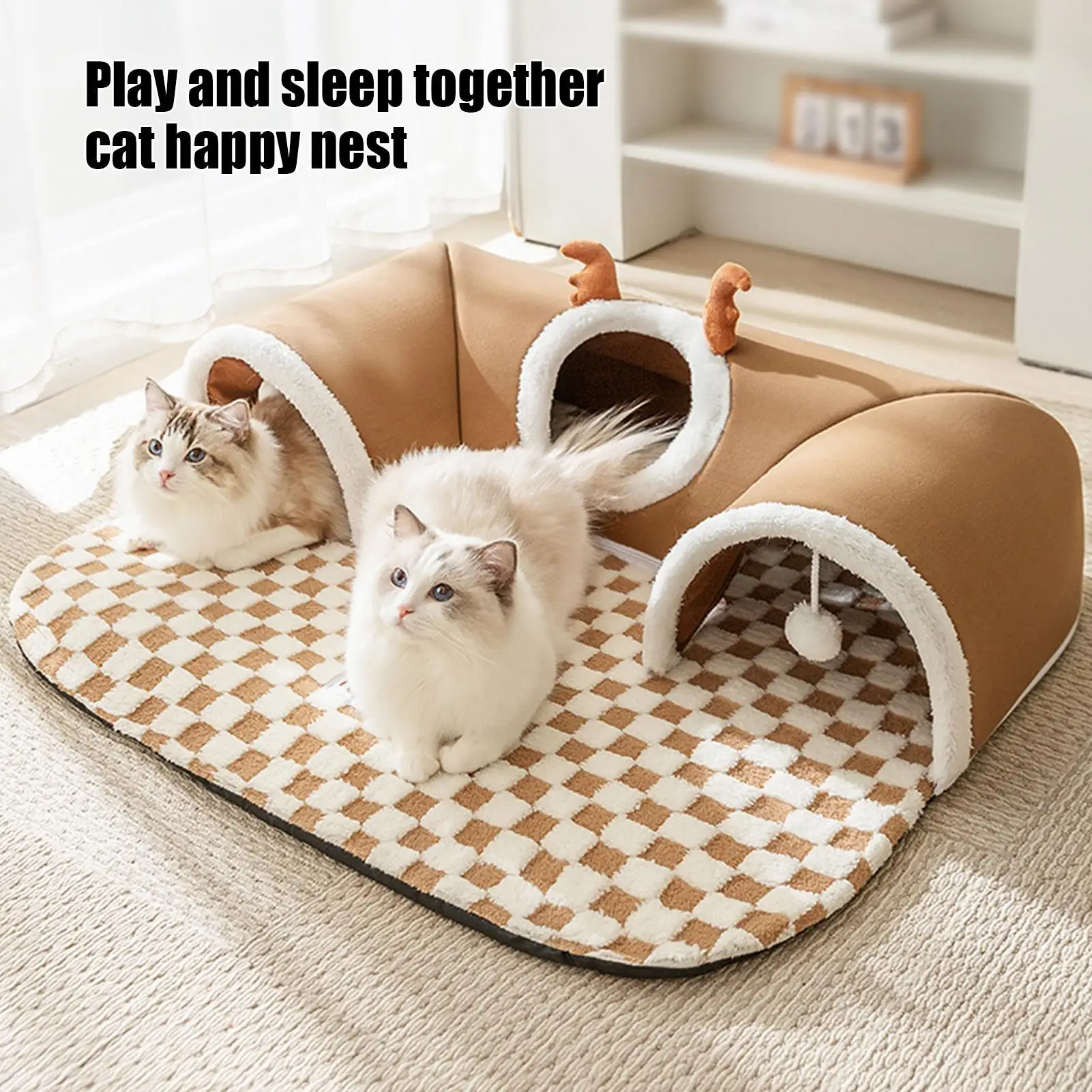 Cat Bed Tunnel Play Warm Shelter Tent House Toys for Dog Pet Animal Indoor Outdoor Wall-Corner 1005010758507972