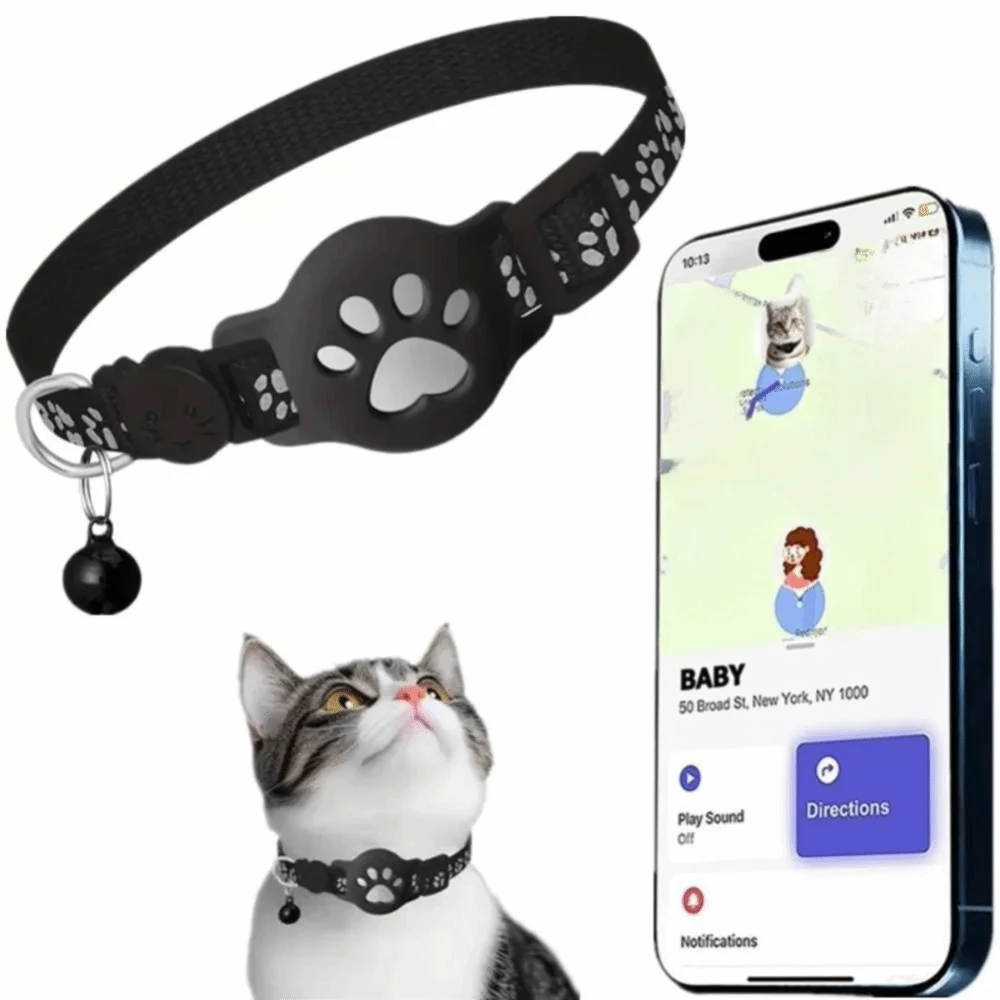 Safety Buckle Cat Collar Reflective Strips Adjustable for Airtag Collar Anti-Lost Waterproof 1005010777608782