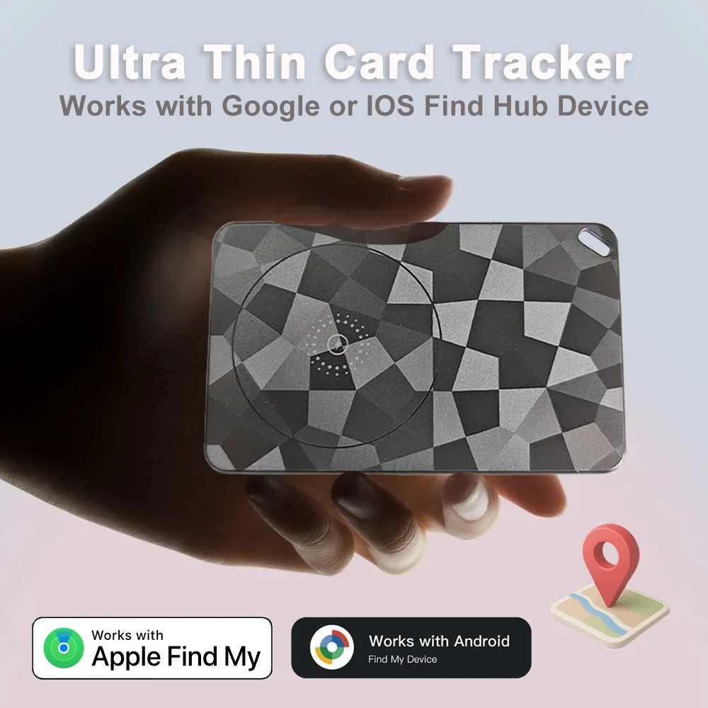 Ultra Thin Wireless GPS Tracker Card for Apple/Android Find My Locator Keys Pets Luggage Wallet 1005010778835607