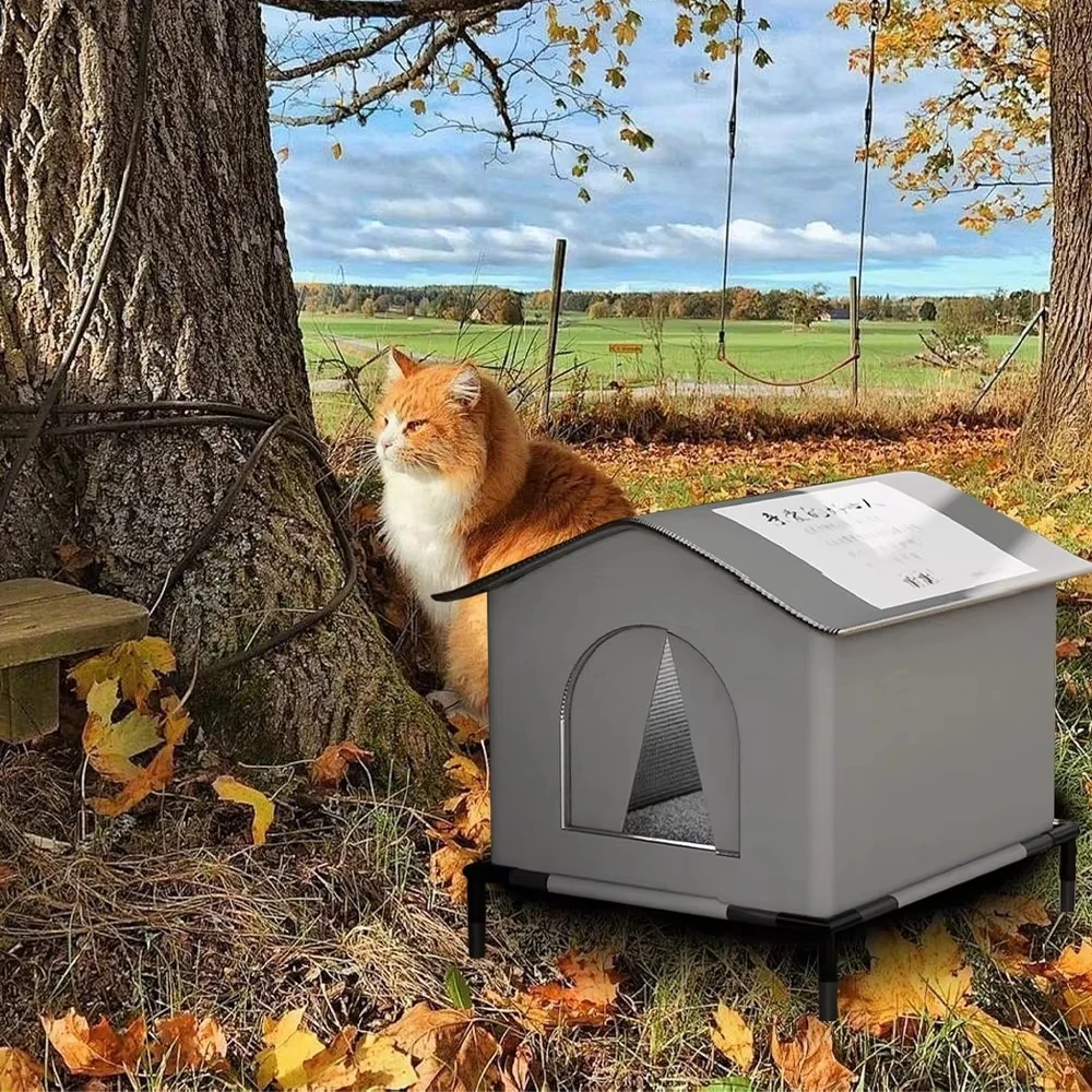 Stray Cat Houses with Mat Waterproof Winter Warm Foldable Washable Pet Cave Sleeping Beds 1005010780106271