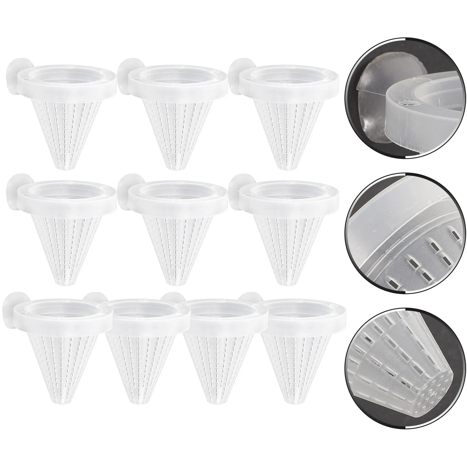 Aquarium Cone Feeder with Powerful Sucker for Red Worms Floating Fish Cup Easy Feed Small (10Pcs) 1005010780802433