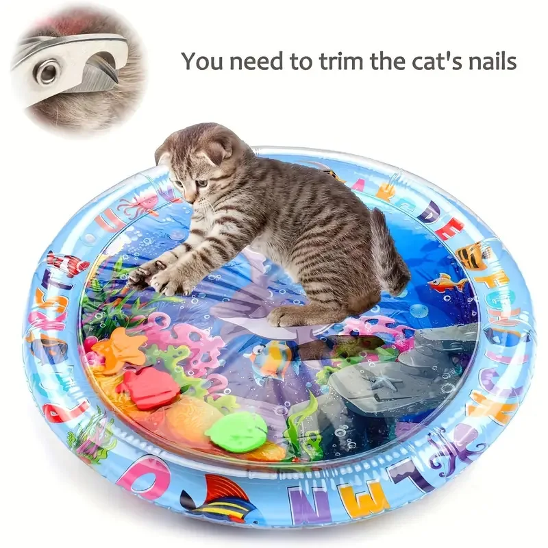 Pet Play Mat Interactive Water Mat Indoor Relief Cat Boredom Splash Pad, Summer Cooling Sleeping Mat 1005010784470707
