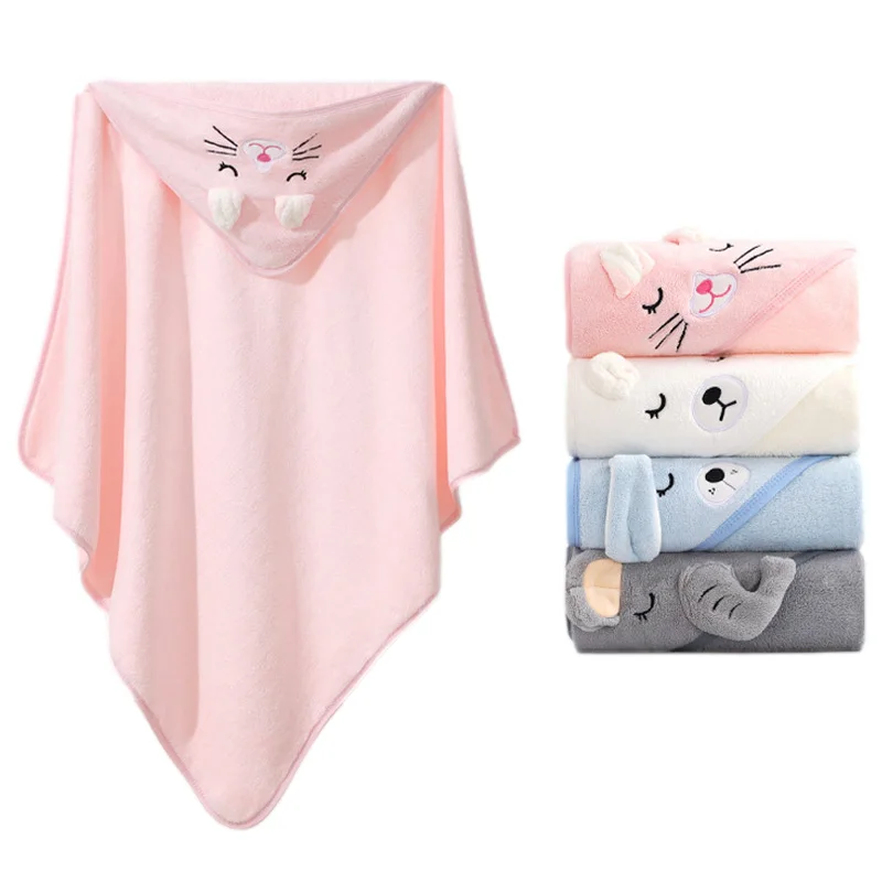 Cartoon Animal Baby Bath Towels Soft Newborn Hooded Towel Blanket Toddler Bathrobe Warm Sleeping 1005010785913730