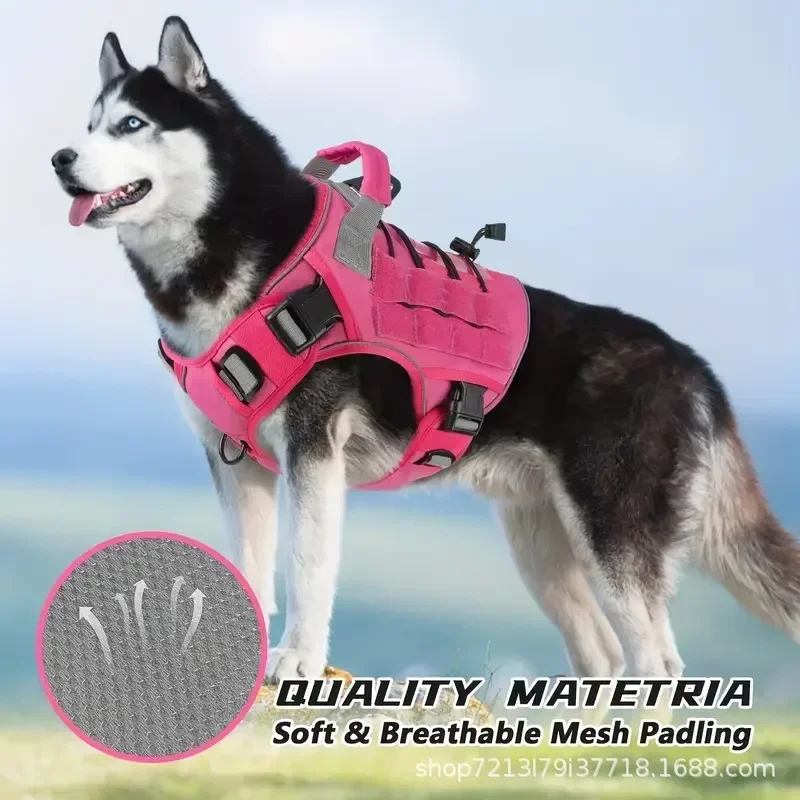 Outdoor Vest for Dogs Splash Protection Pet Adjustable Chest Harness with Handle for Medium 1005010785930971