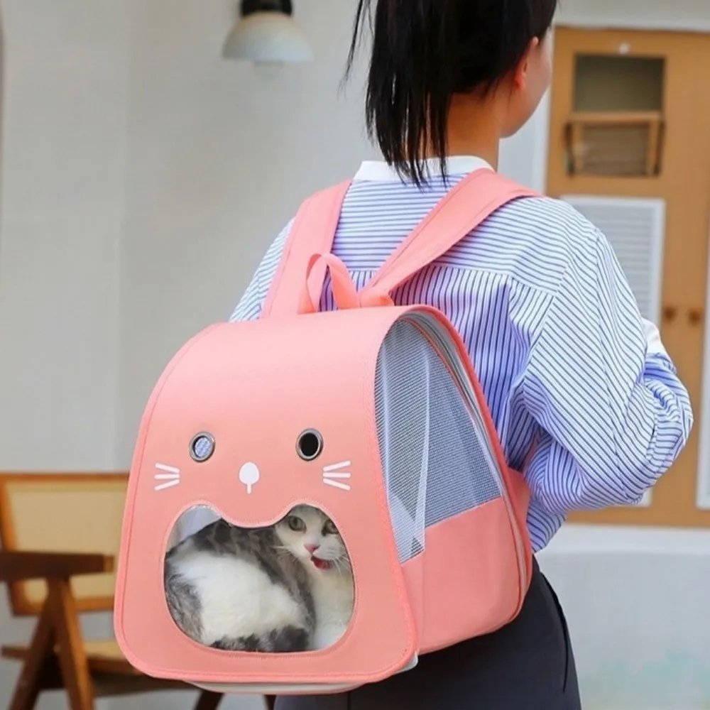 Foldable Cat Carrier Bag Large Capacity Breathable Kitten Carrying Bag Adjustable Strap Collapsible 1005010788205612