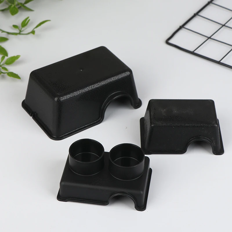 Reptile Hide Box Small Animal Hideaway Reptile Enclosure Black Ventilation Hiding Cave for Gecko 1005010788363369