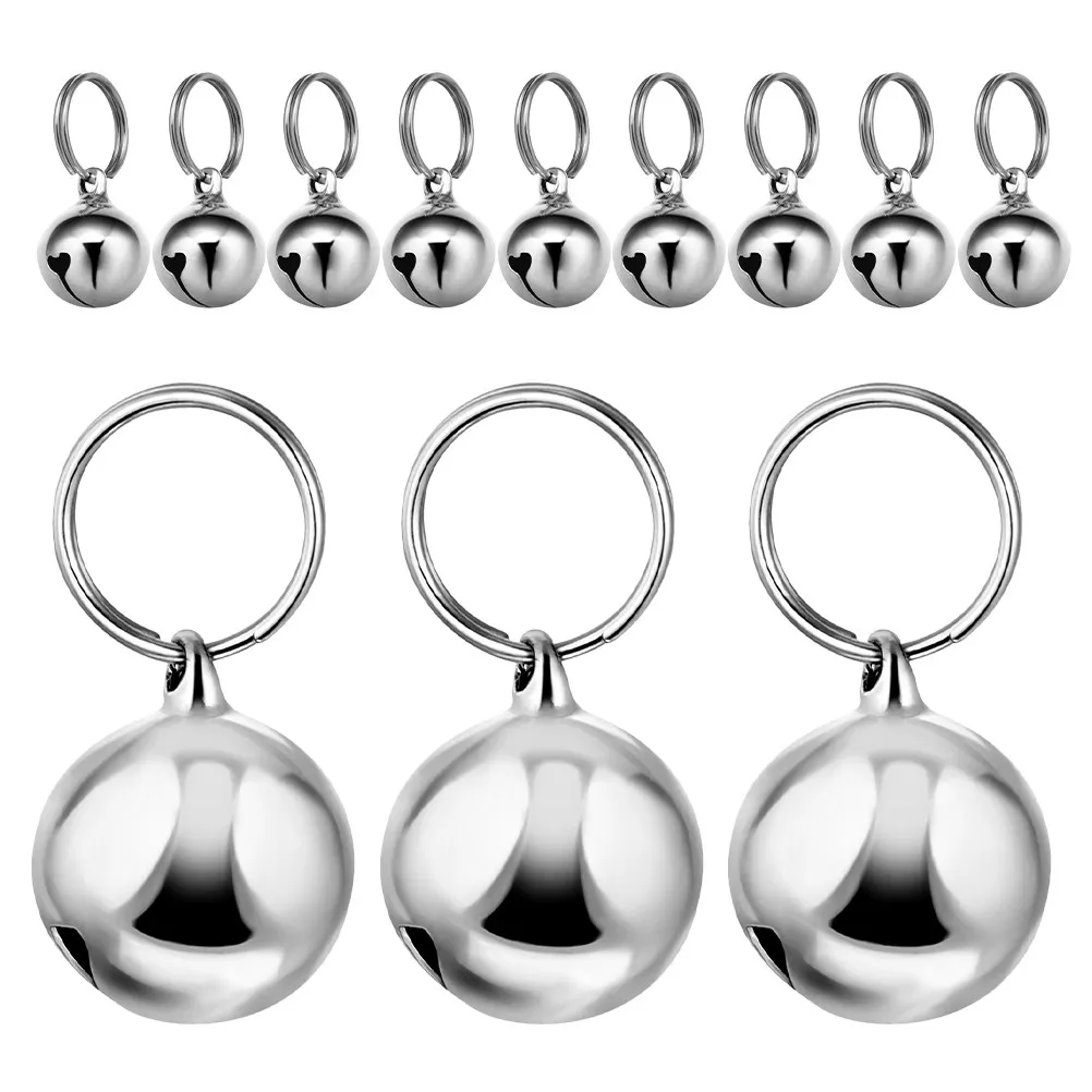 Pet Necklace Bells Small Metal Pendant Lightweight Cat Dog Collar Charm Clear Sound (12Pcs) 1005010810340780