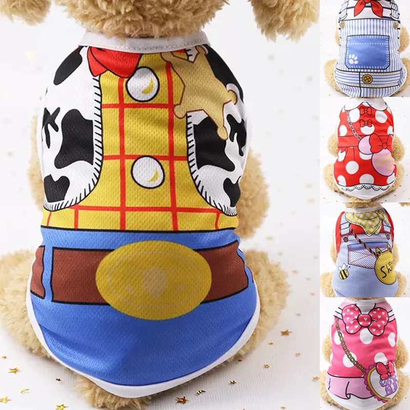 Pet Dog Clothes Cartoon Clothing Puppy Dogs Soft Vests Summer Shirt Casual T-Shirt for Small 1005010811366731