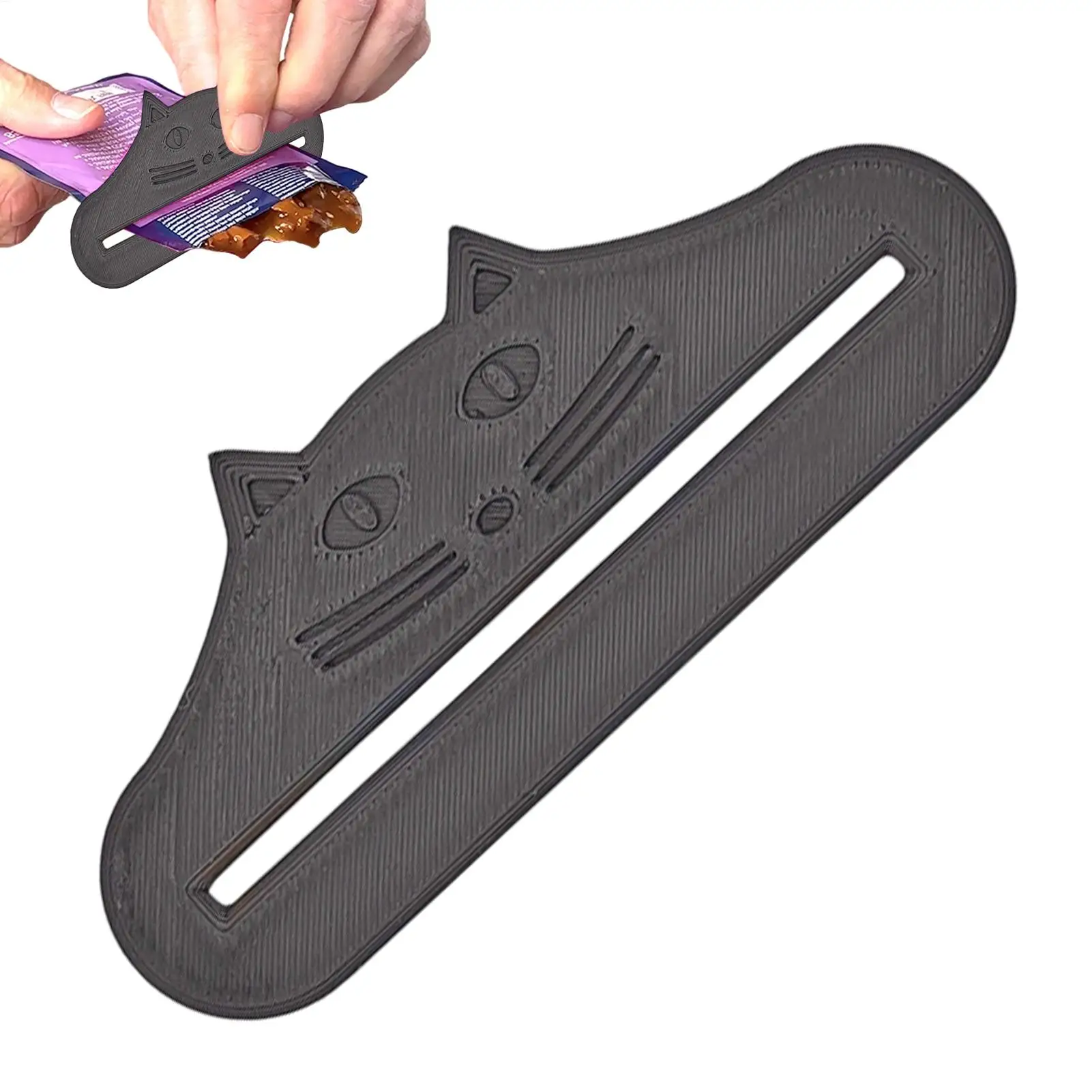 Cat Snack Extruder Cute Cat Head Wet Snacks Squeezer Treat Dispenser for Pet Food Meat Sauce Bag 1005011525405469