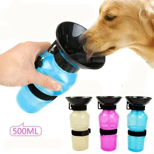 Outdoor Portable Pet Dog Water Bottle Extrusion Large Dog Travel Water Cup Drinking Water (500ml) 1005011531584168