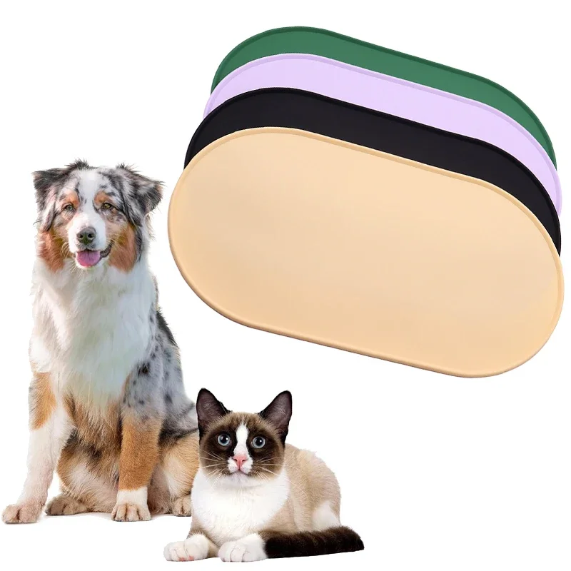 Silicone Pet Bowl Mat Placemat Waterproof Prevent Spills Dog Cat Food Feeding Pad Kitten Feeding 1005011532145958