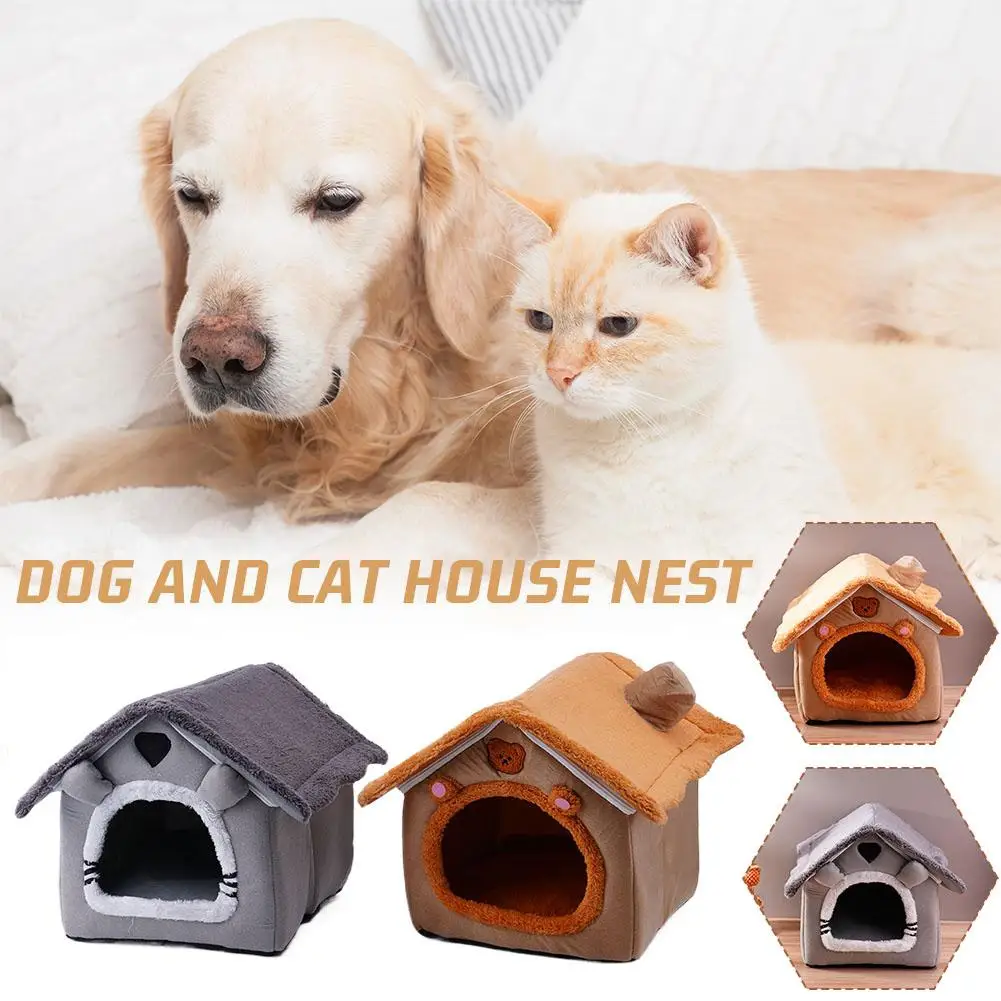Cat and Dog House Winter Warm Thickened Pet Warm House Universal for All Seasons Detachable 1005011536007834