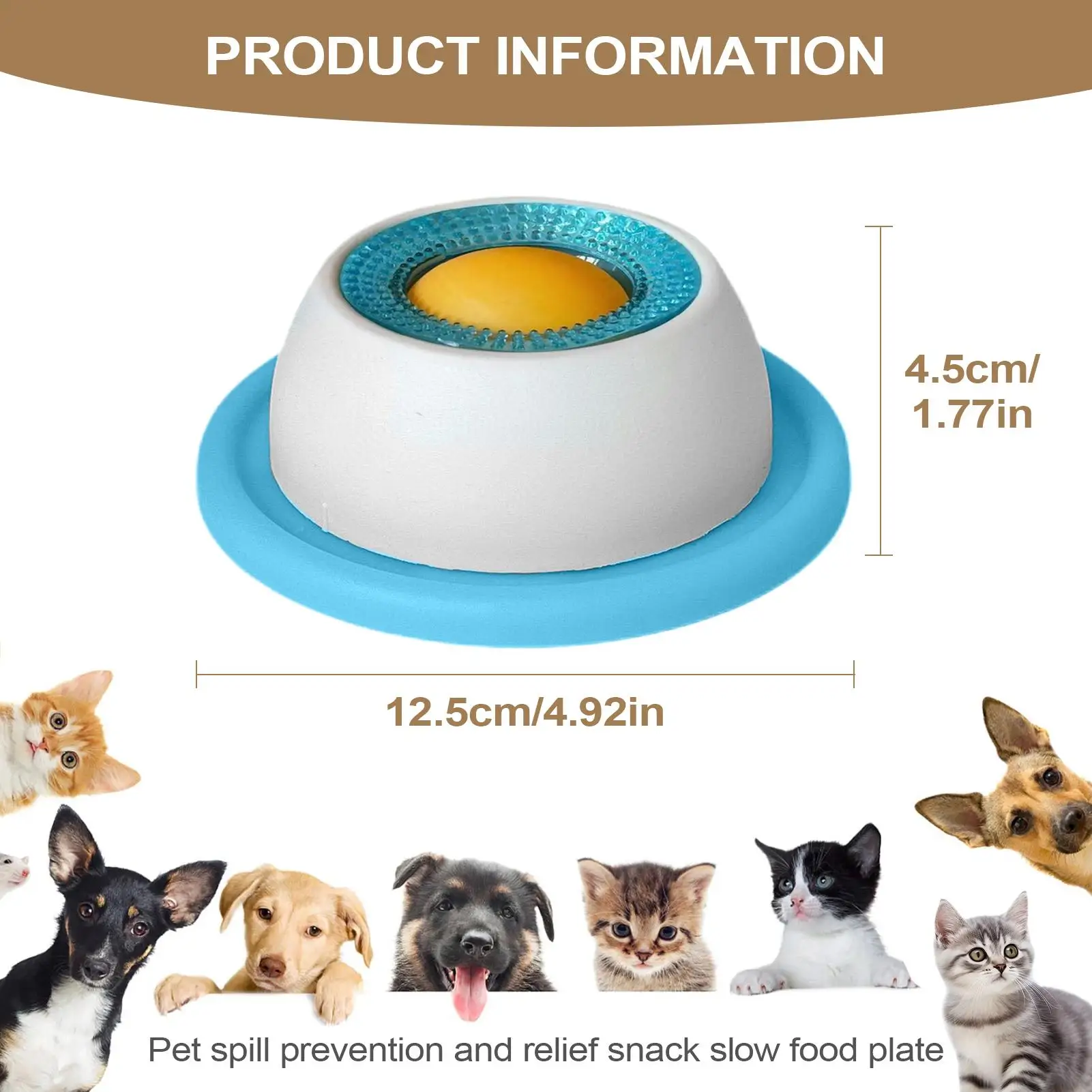 Slow Feeder & Lick Mat: Dog/Cat Enrichment Toys for Mental Stimulation, Puppy Training Puzzle Feeder 1005011537787301