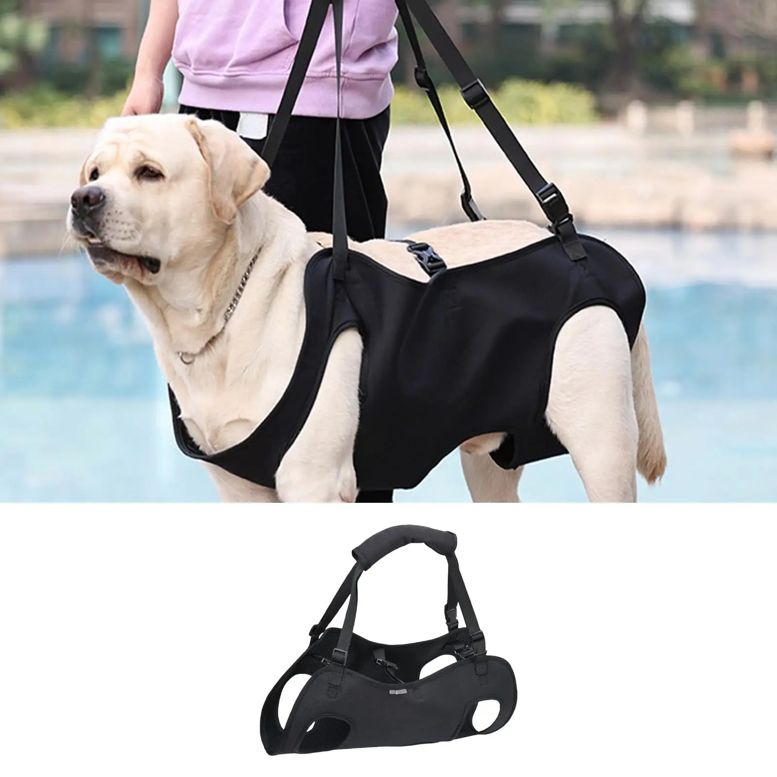 Dog Carrying Harness Pet Support Harness Puppy Rehabilitation Lift Vest Adjustable Strap Handle 1005011577537285