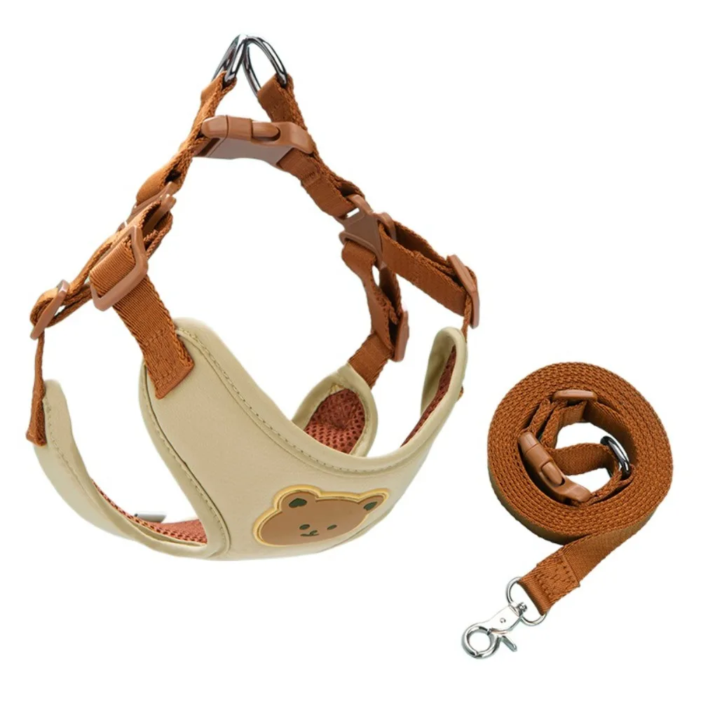 Creative Cute Pet Harness Leash Anti-Escape Adjustable Dog Collar Harness No Pull Cat Chest Strap 1005011596044595