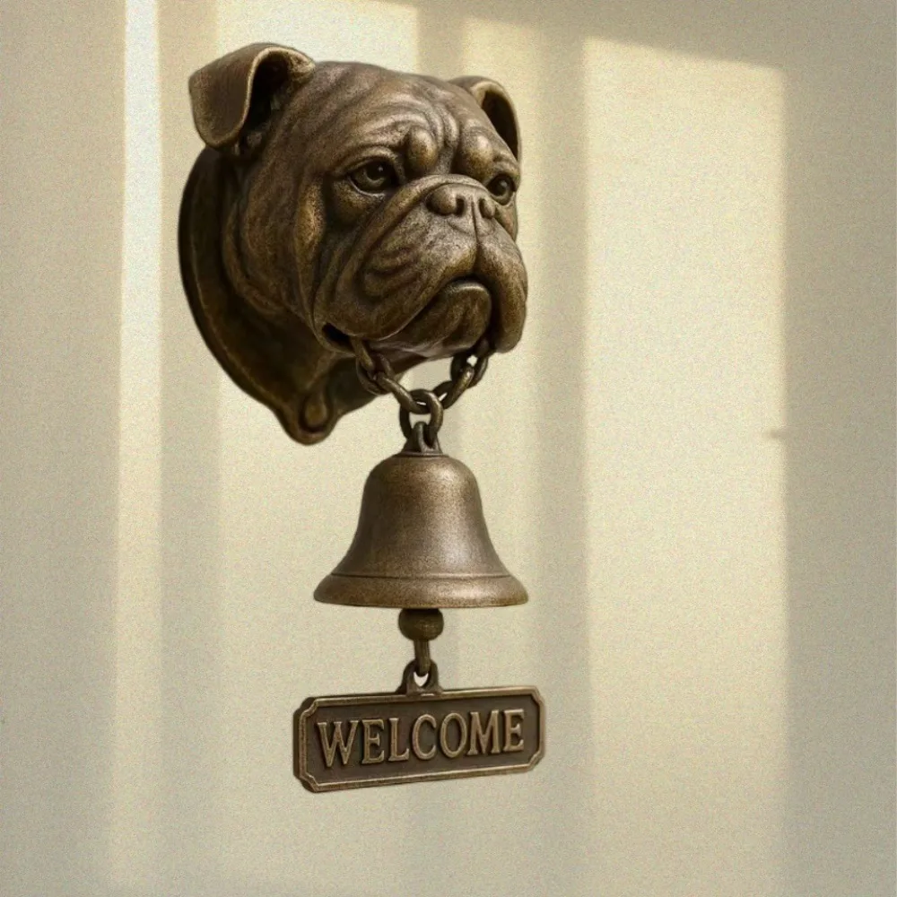 Funny Vintage Welcome Doorbell Wall Mount Rustic Puppy Doorbell Resin Unique Manual 1005011618575807