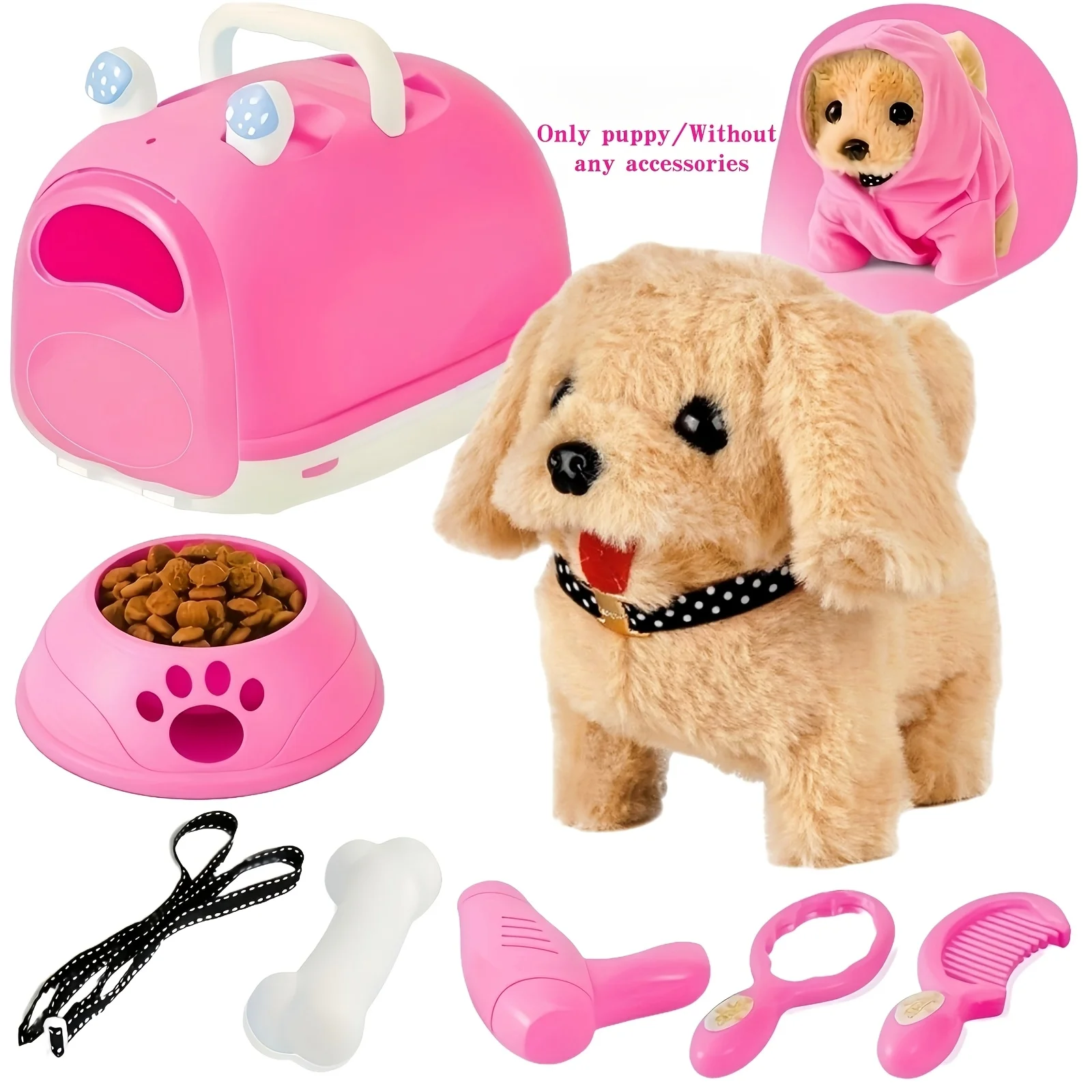 Model Interactive Realistic Golden Retriever Toy Dog, Realistic Walking Barking & Tail Wagging 1005011628835086