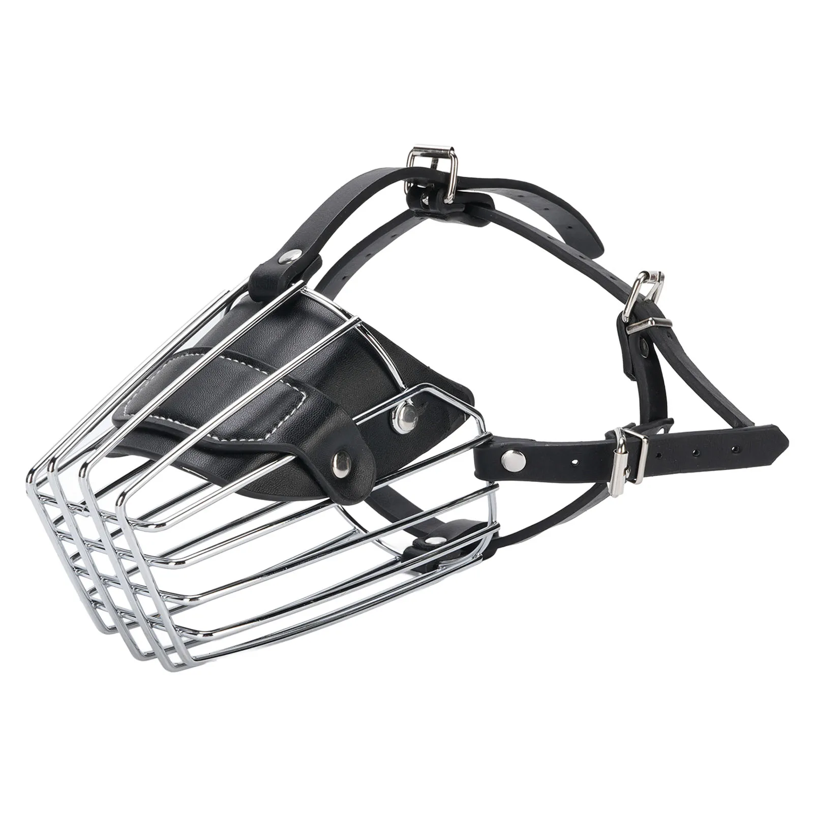 Metal Basket Dog Muzzle Adjustable Prevent Barking Biting Wire Mouth Cover Cage 1005011641351349